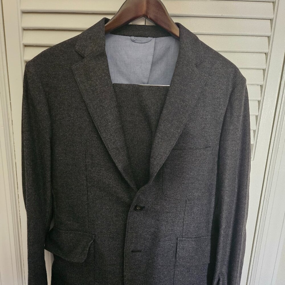 Taylor Stitch Telegraph Suit – Charcoal Herringbone (Jacket + Trouser Bundle)